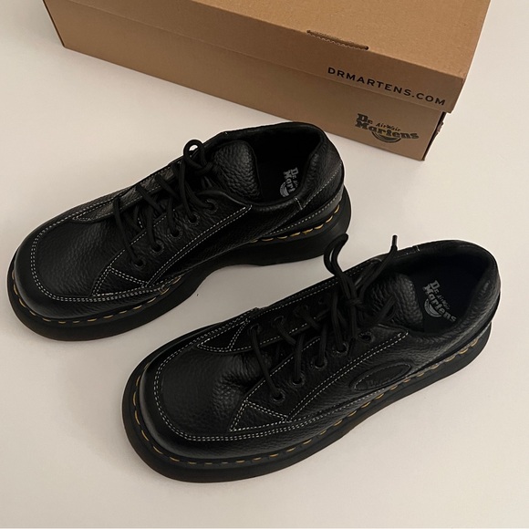 Dr. Martens BUZZ 5-EYE MILLED NAPPA LEATHER SHOES — Black, US Size 9 - Picture 7 of 10